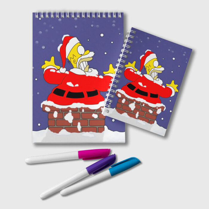 Блокнот Симпсоны новогодние 4 фото