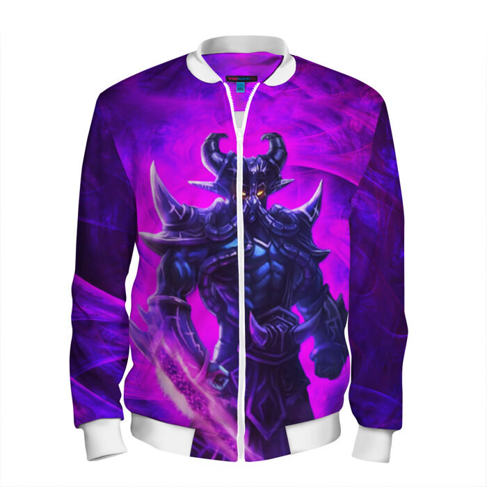 Мужской бомбер 3D Пурпурный фото