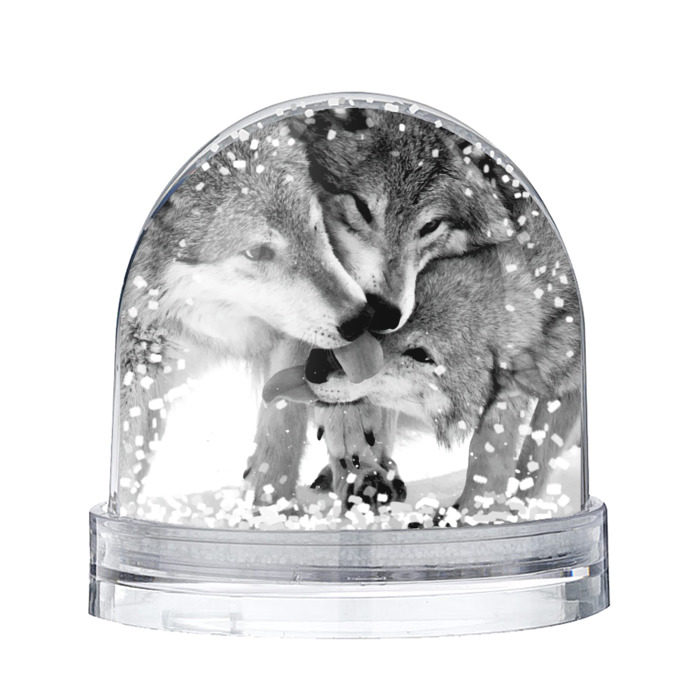 Снежный шар Волчья семья фото