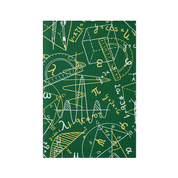 Обложка для паспорта матовая кожа Геометрия фото