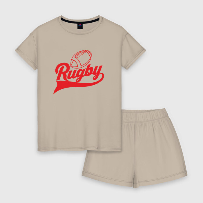 Женская пижама с шортиками хлопок RUGBY фото