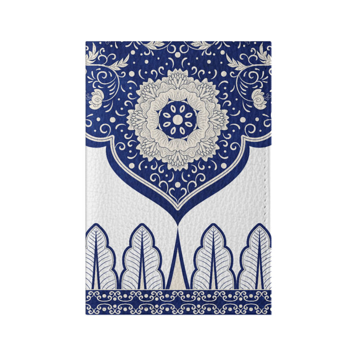 Обложка для паспорта матовая кожа Гжель фото