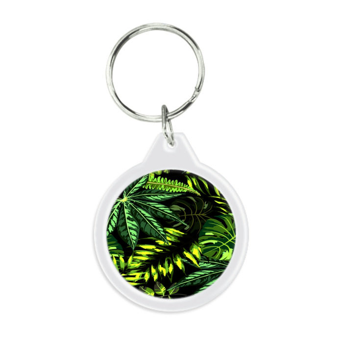 Брелок круглый Листья фото