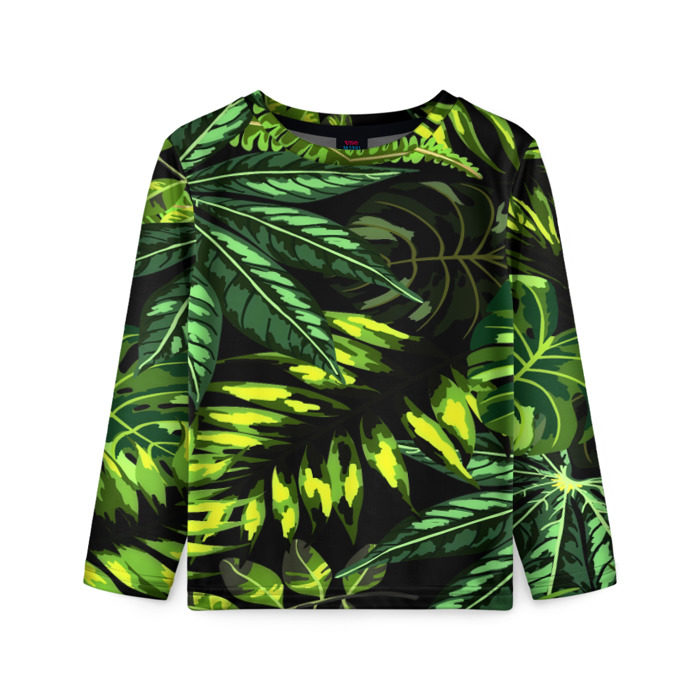 Детский лонгслив 3D Листья фото