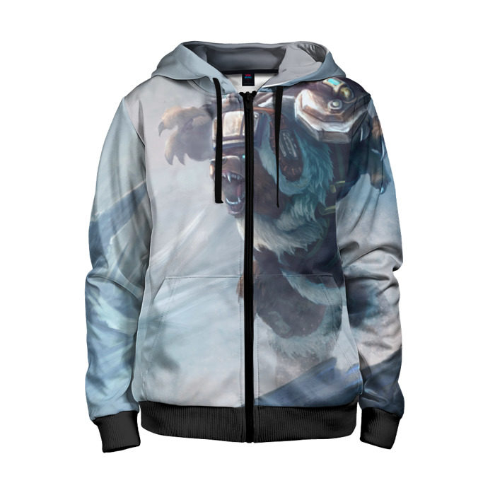 Детская толстовка 3D на молнии Russian Bear фото