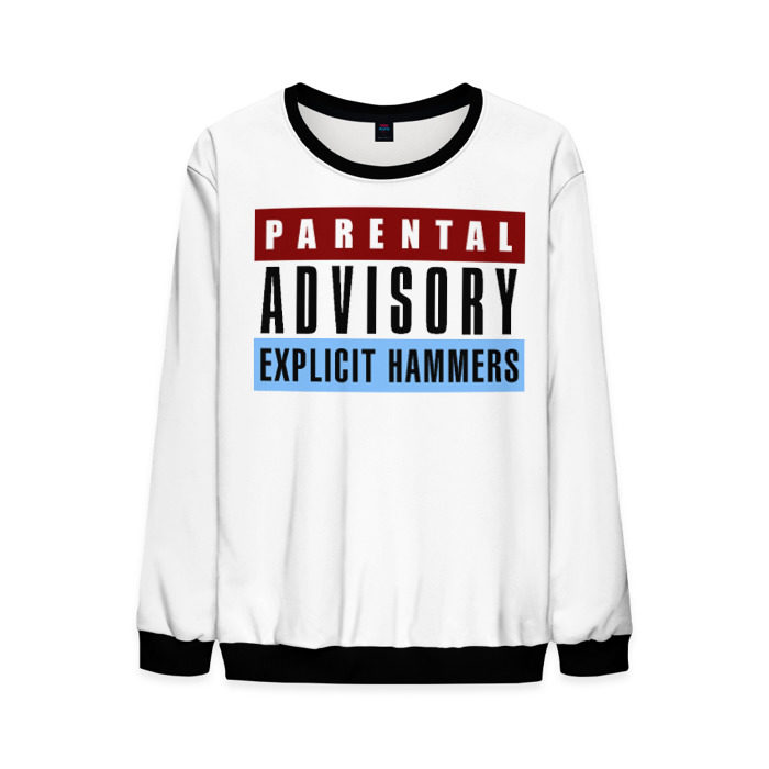 Мужской свитшот 3D Parental Advisory фото