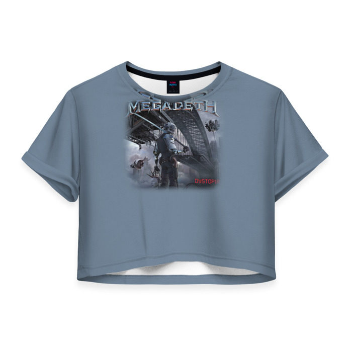 Женская футболка 3D укороченная Dystopia фото