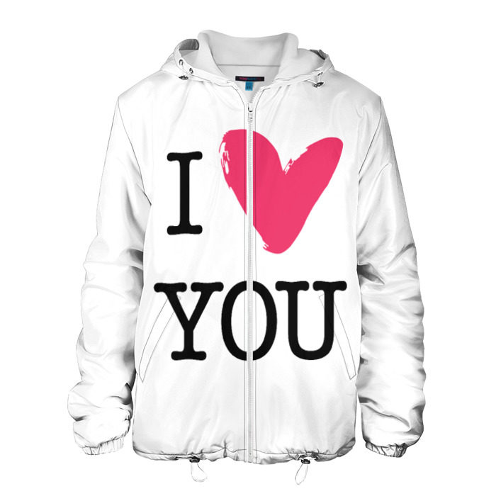 Мужская куртка 3D Valentine`s Day, I Iove you фото
