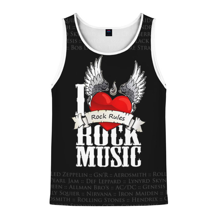 Мужская майка 3D Rock Rules фото