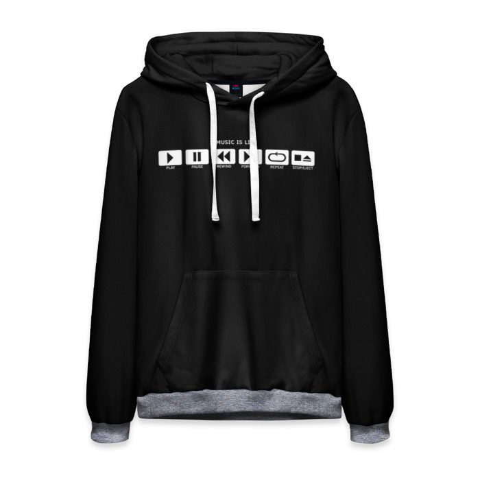 Мужская толстовка 3D Music is Life фото