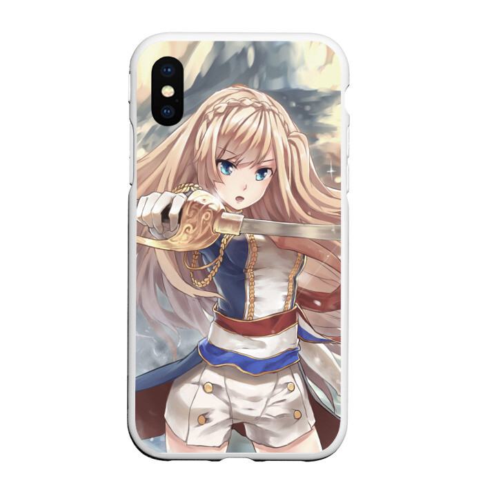Чехол для iPhone XS Max матовый Девушка с мечем фото
