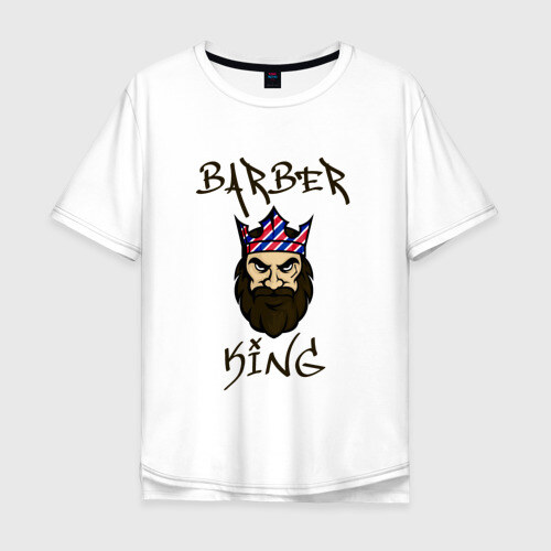 Мужская футболка хлопок Oversize Барбер фото