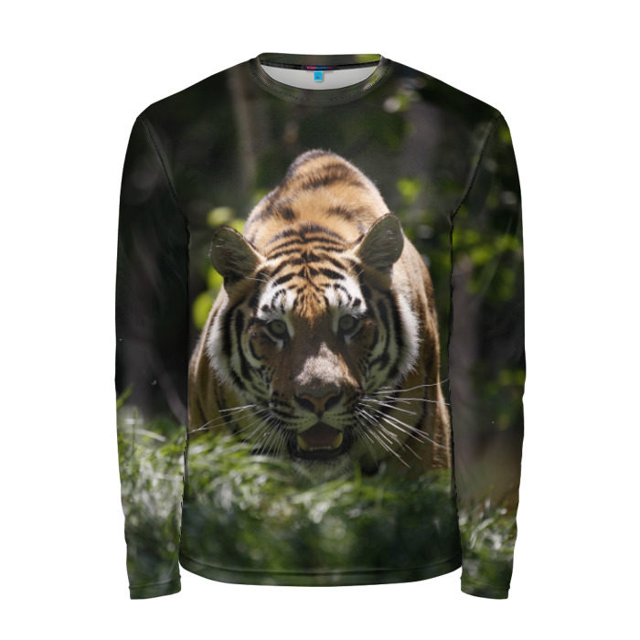 Мужской лонгслив 3D Тигр фото