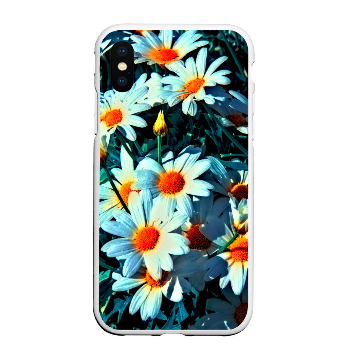 Чехол для iPhone XS Max матовый Полевые ромашки фото