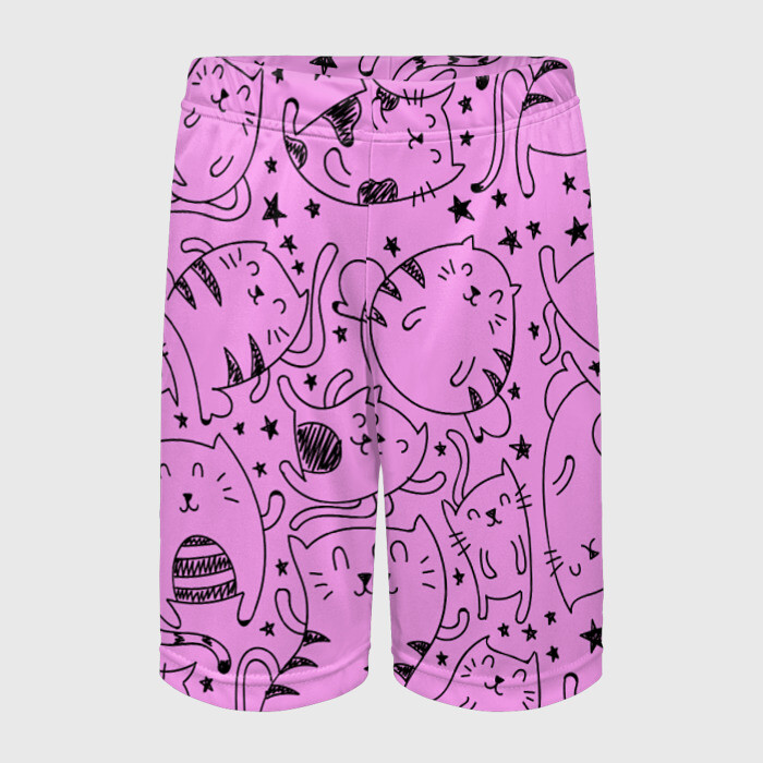 Детские спортивные шорты 3D котейки фото