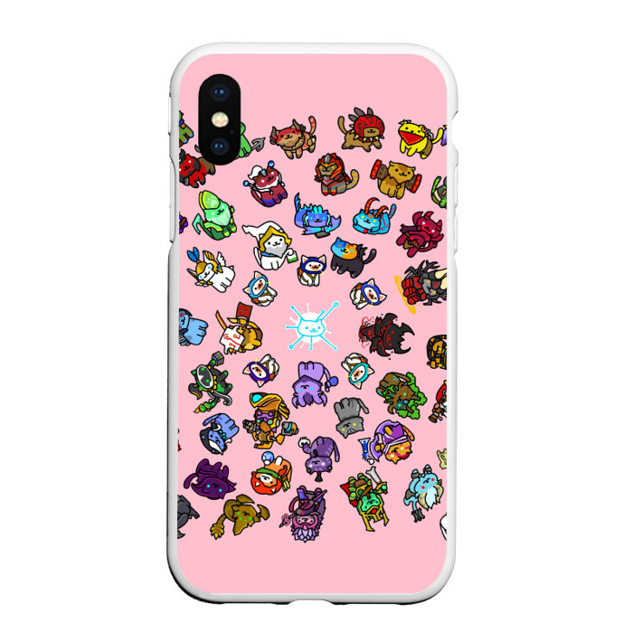 Чехол для iPhone XS Max матовый Герои доты стали котятами фото