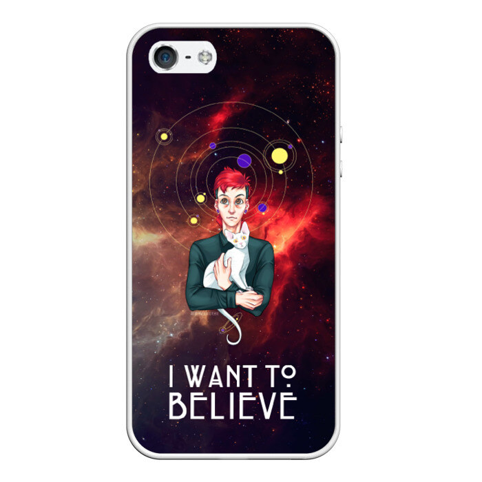 Чехол для iPhone 5/5S матовый I want to believe фото
