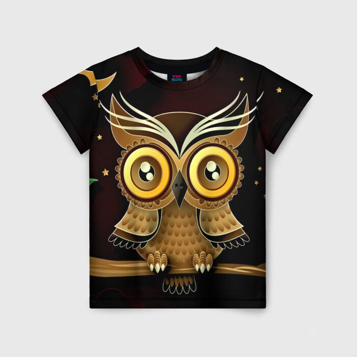Детская футболка 3D Сова фото