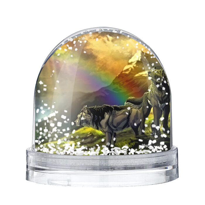 Снежный шар Волки фото