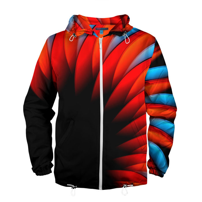 Мужская ветровка 3D Абстрактные лепестки фото