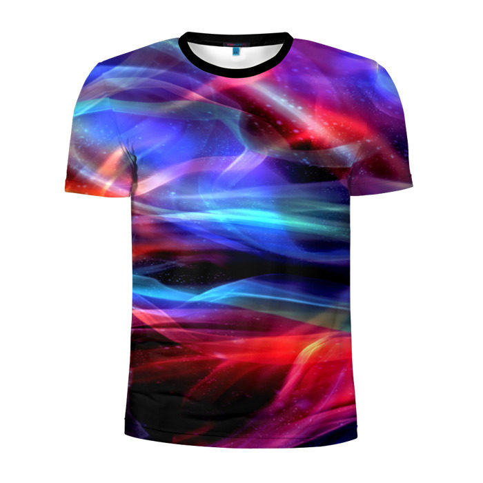 Мужская футболка 3D спортивная Цветной дым фото