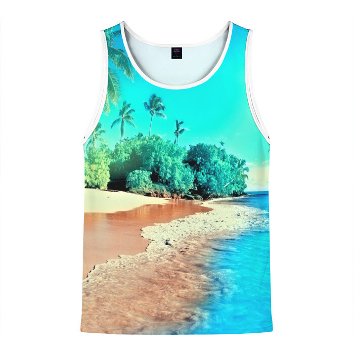 Мужская майка 3D Тропики фото