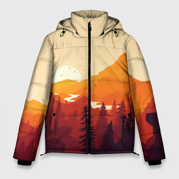 Мужская зимняя куртка 3D Восход фото