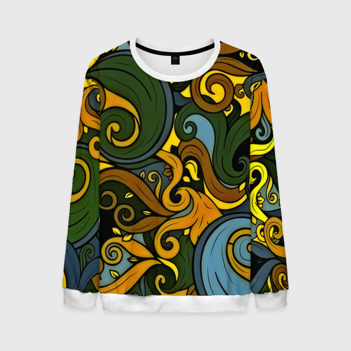 Мужской свитшот 3D Узоры-орнамент фото