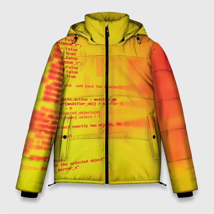 Мужская зимняя куртка 3D Компьютерный код фото