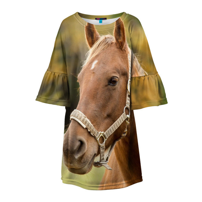 Детское платье 3D Лошадь фото