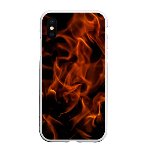 Чехол для iPhone XS Max матовый Пламя фото