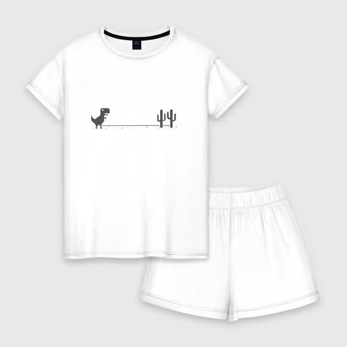 Женская пижама с шортиками хлопок Dinochrome Динохром фото