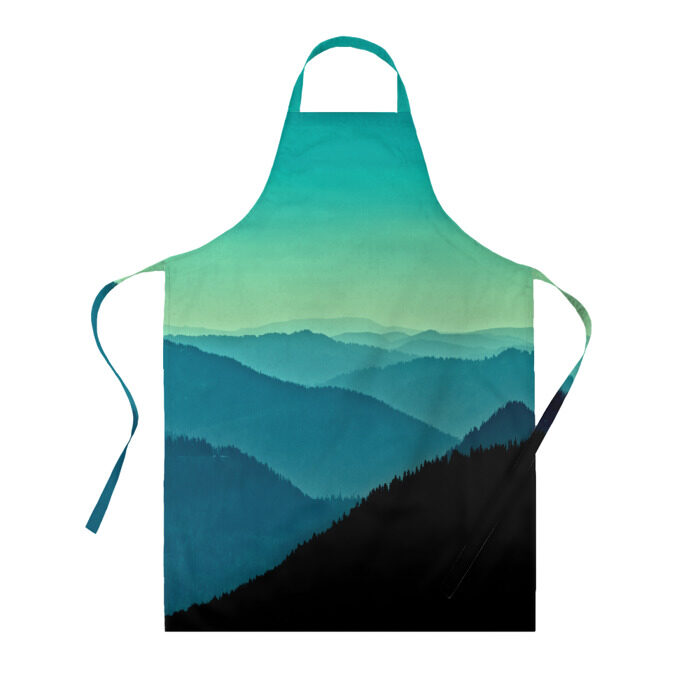 Фартук 3D Туманный лес фото