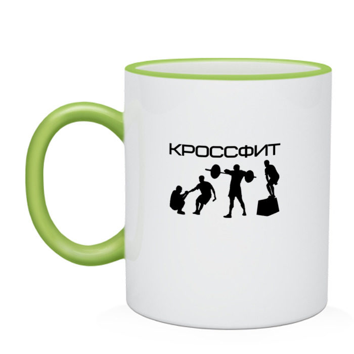 Кружка двухцветная Кроссфит фото