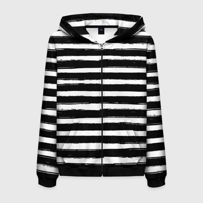 Мужская толстовка 3D на молнии Тельняшка фото