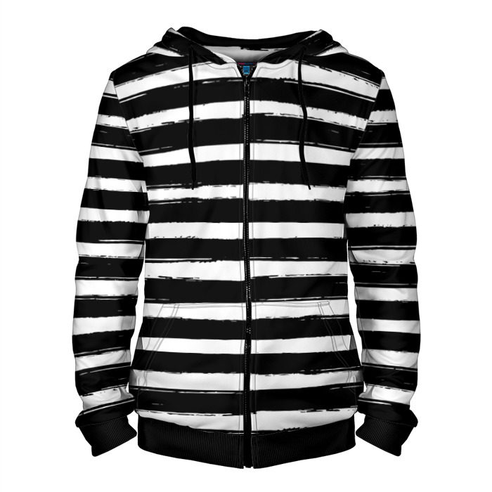 Мужская толстовка 3D на молнии Тельняшка фото