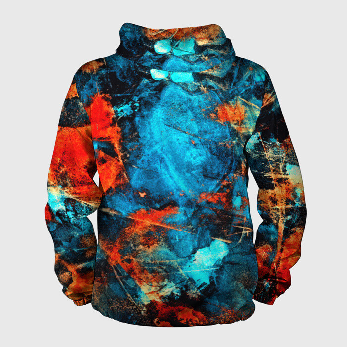 Мужская ветровка 3D Потёртые пятна красок фото