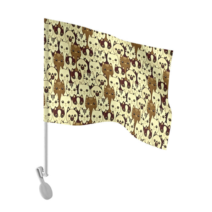 Флаг для автомобиля Коты бомбинг фото