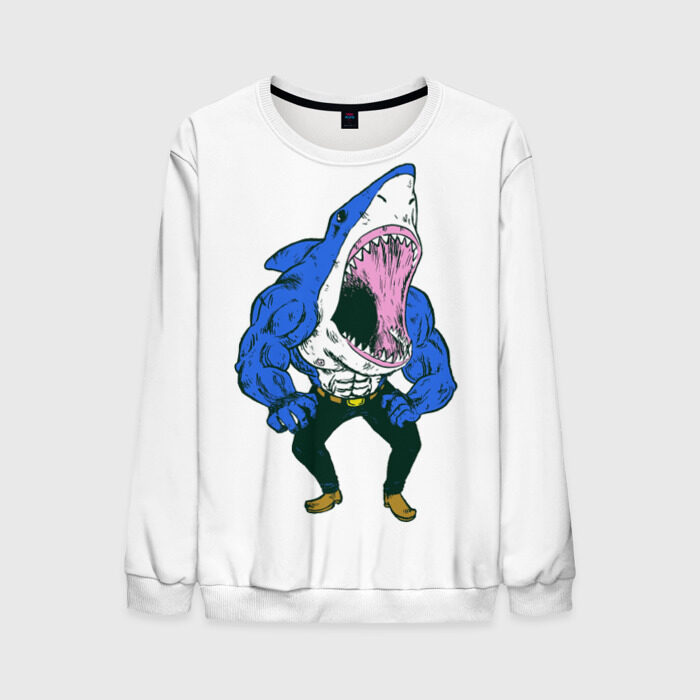 Мужской свитшот 3D Акула-Мен фото