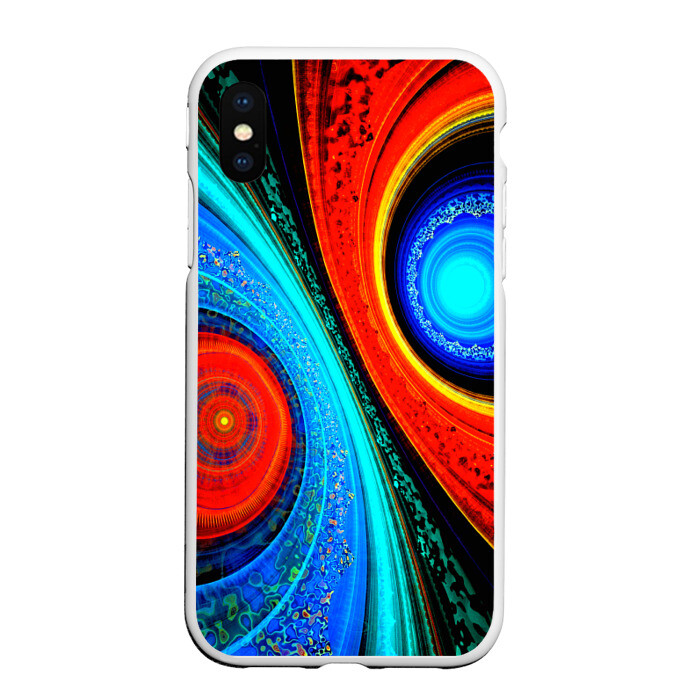 Чехол для iPhone XS Max матовый Двойной фрактал фото