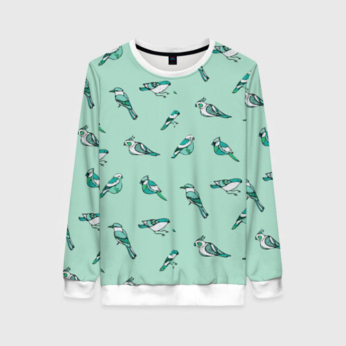 Женский свитшот 3D Птица-синица фото