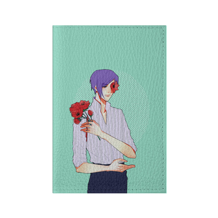 Обложка для паспорта матовая кожа Green фото