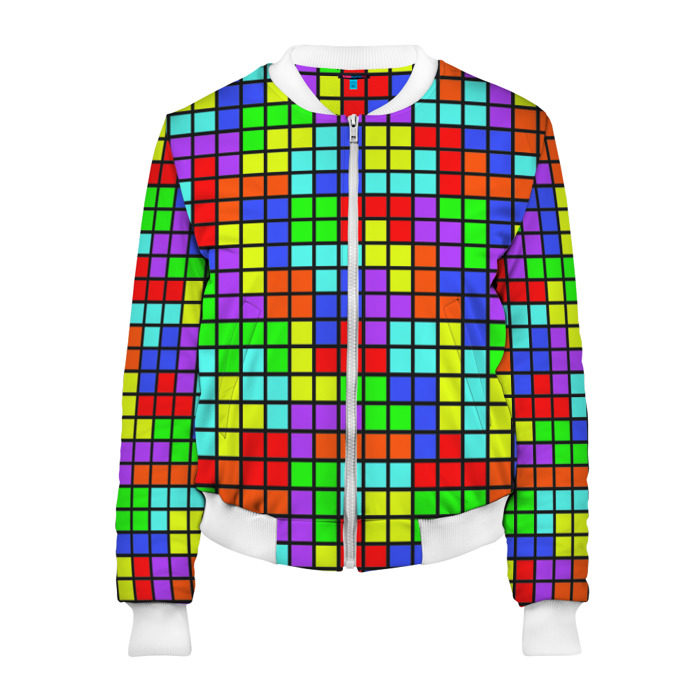 Женский бомбер 3D Тетрис фото