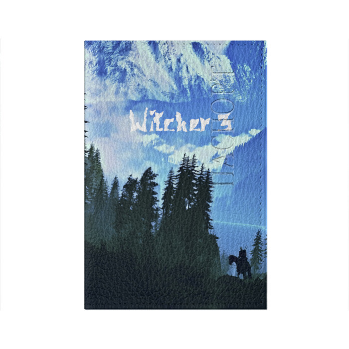 Обложка для паспорта матовая кожа Witcher 3 фото