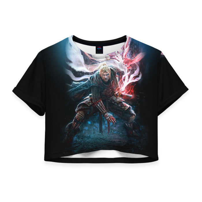 Женская футболка 3D укороченная Ni-Oh 7 фото