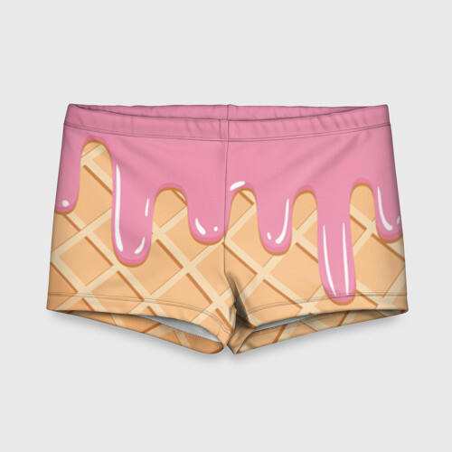 Детские купальные плавки 3D Я Клубничный Рожок фото