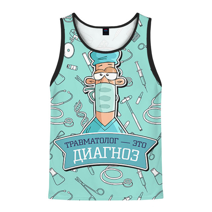 Мужская майка 3D Травматолог фото