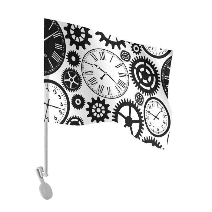 Флаг для автомобиля Время не ждет фото