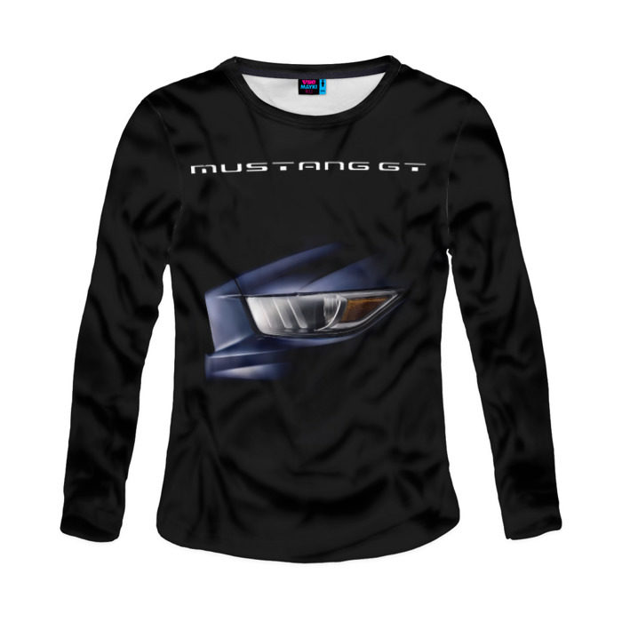 Женский лонгслив 3D Ford Mustang GT 2 фото