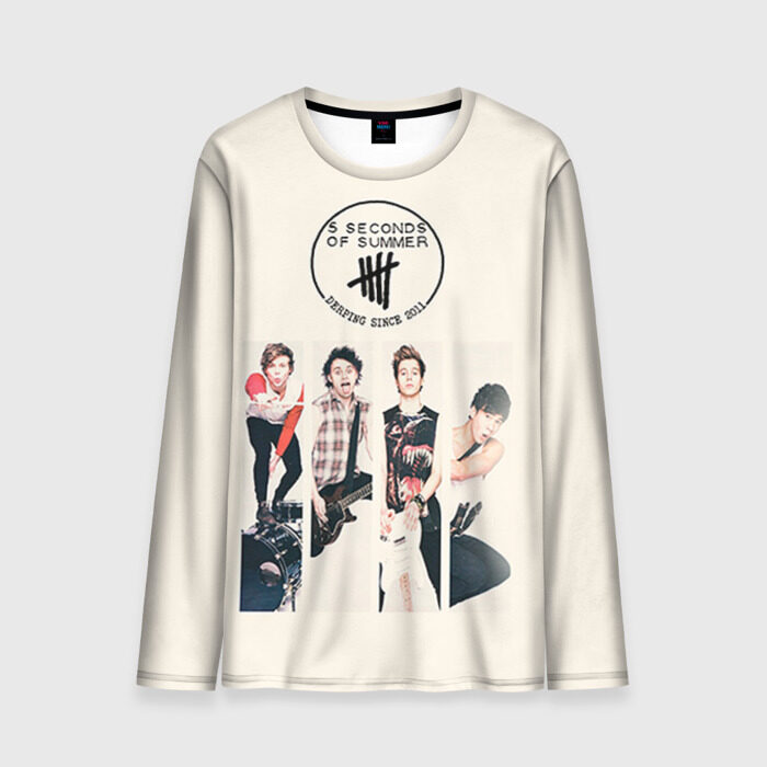 Мужской лонгслив 3D 5 Seconds of Summer фото